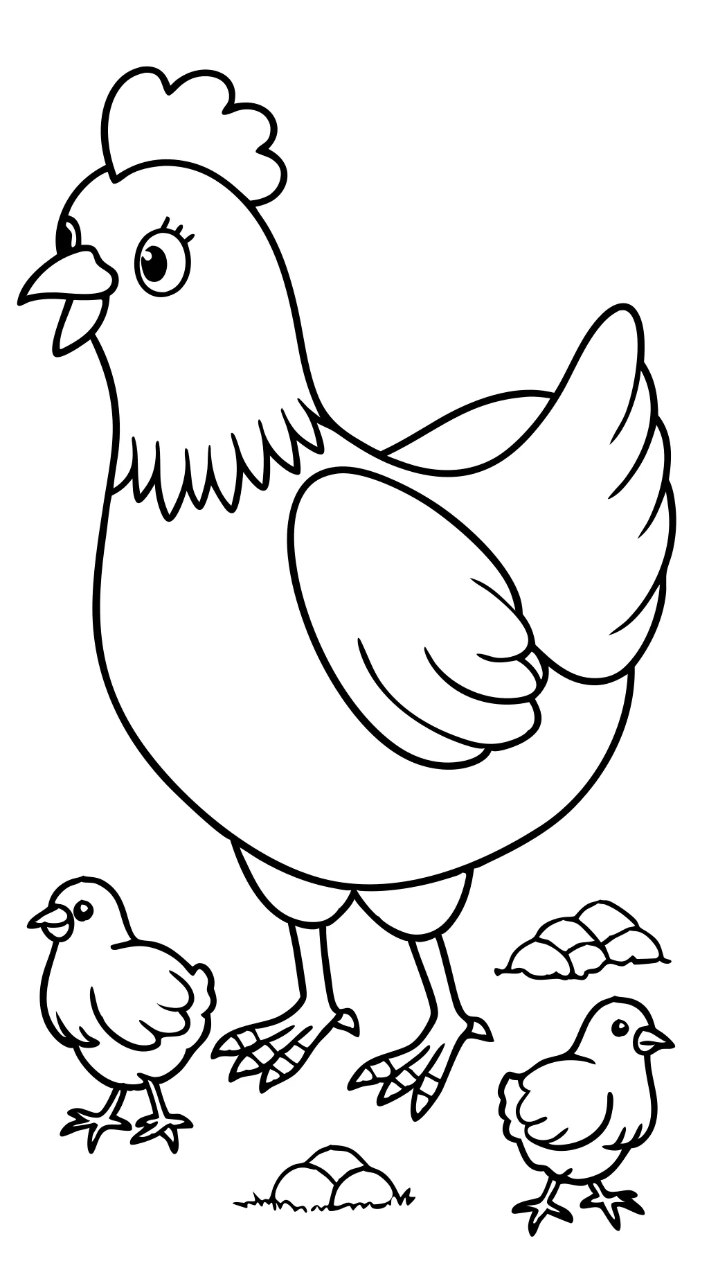 coloriages de poulet gratuit